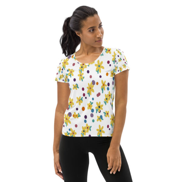 T-shirt de sport : Puntos florales