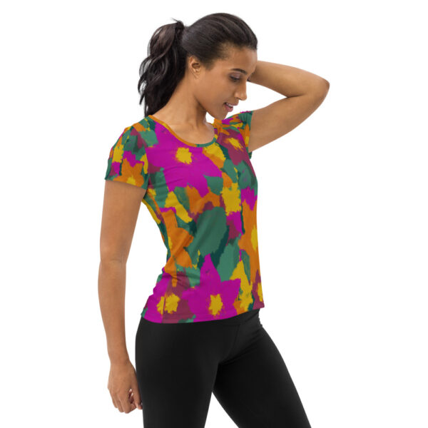 Sport T-Shirt: Lilas y naranjas – Bild 3