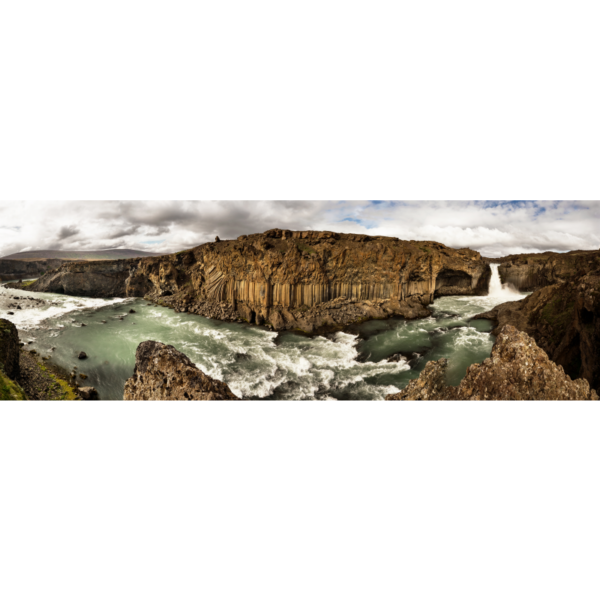 Panorama mit Wasserfall, Felsen und weiter Landschaft - immagine 2