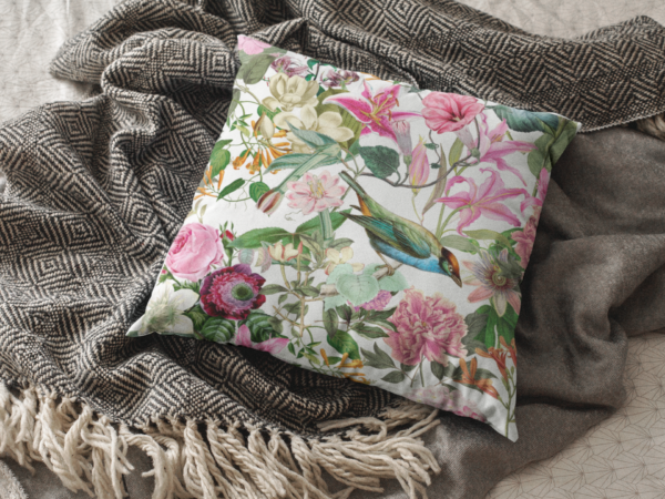 Cushion: Birds Spring Garden