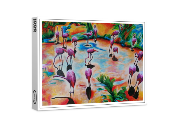 raxxa Premium-Puzzle: 17 Flamingos