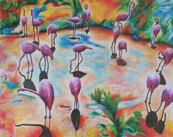 raxxa Premium-Puzzle: 17 Flamingos – Bild 2