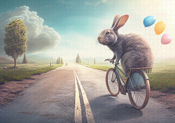 raxxa Premium-Puzzle: Osterhase on the road - immagine 2