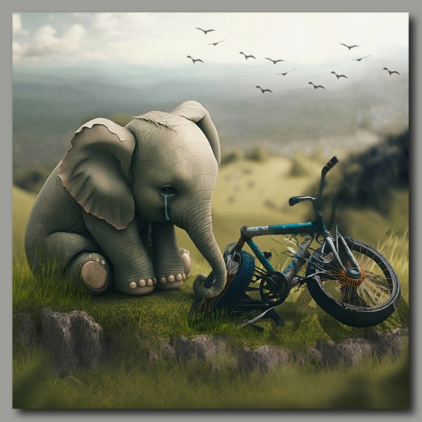 Poster: Der traurige Elefant