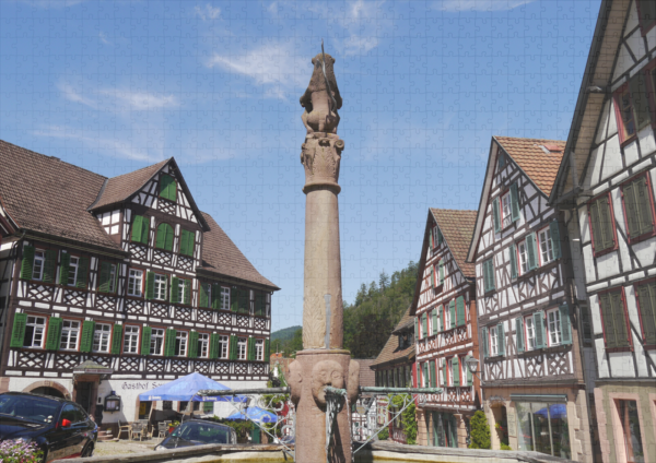 raxxa Premium-Puzzle: Schiltach Marktplatz - immagine 2