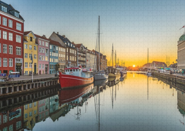 raxxa Premium-Puzzle: Das ruhige Wasser des Nyhavn Kopenhagen – Bild 2