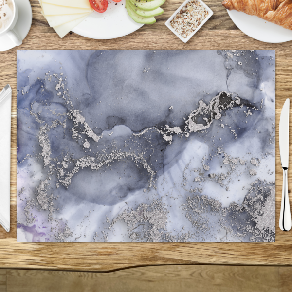 raxxa Premium-Tischset: Liquid Silver Marble – Bild 3