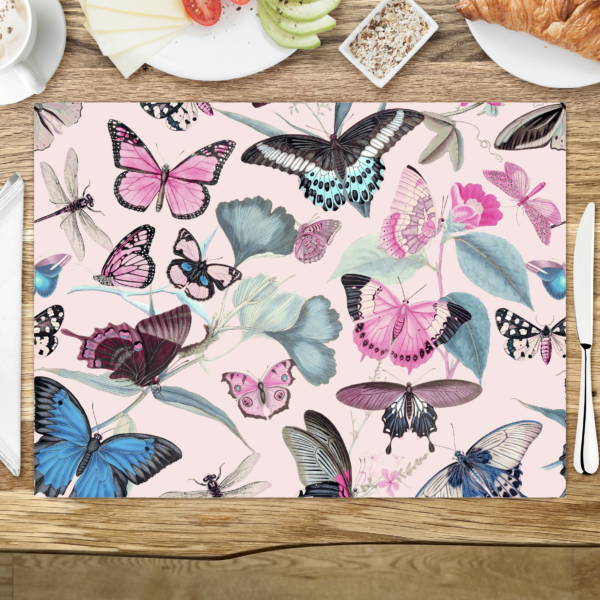 raxxa Premium-Tischset: Nostalgic Pastel Butterfly Garden – Bild 3