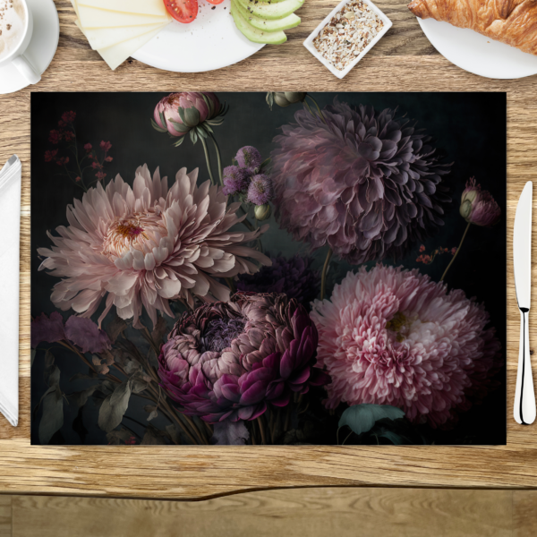 raxxa Premium-Tischset: Dark Moody Flowers II - Imagen 3