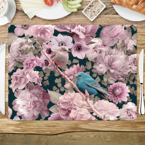 raxxa Premium-Tischset: Sparrow And Flowers - immagine 3