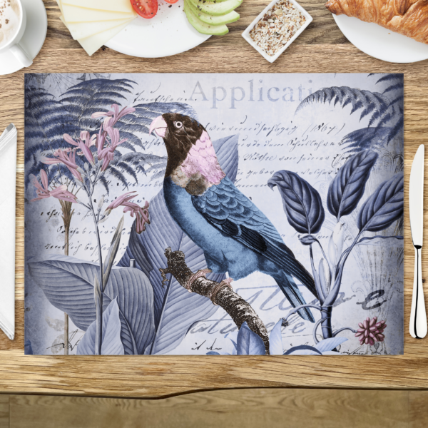 raxxa Premium-Tischset: Tropical Bird Nostalgia Blue - immagine 3