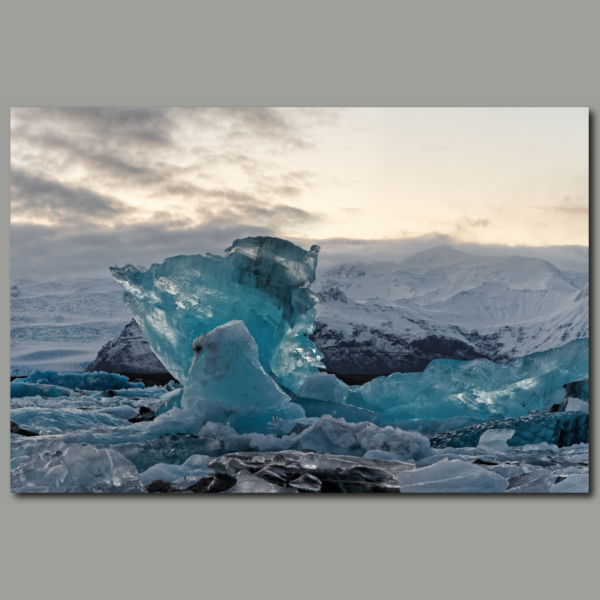 Poster: Evening light with ice formations