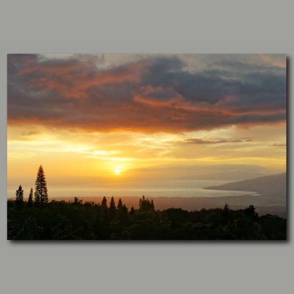 Póster: Hawai - Puesta de sol en la isla de Maui