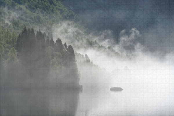 raxxa Premium-Puzzle: Morgennebel am See - Image 2