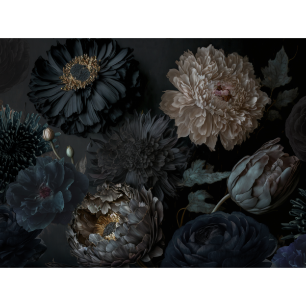 raxxa Set de table premium : Dark Moody Flowers VI