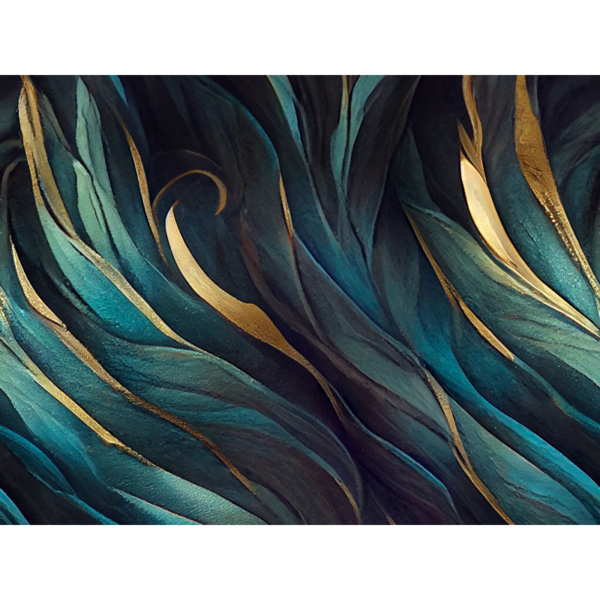 raxxa Premium-Tischset: Teal Gold Marble