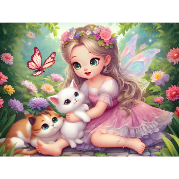 raxxa premium placemat: kitten fairy