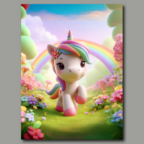 Poster : Fière licorne en 3D