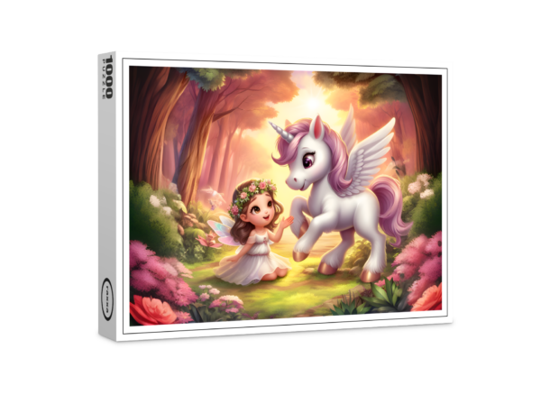 raxxa Premium-Puzzle: Junge Fee mit Einhorn