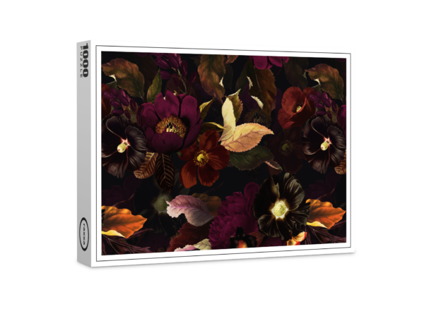 raxxa Premium-Puzzle: Üppige Dunkelheit: Vintage Blumendesigns im Gothic-Stil