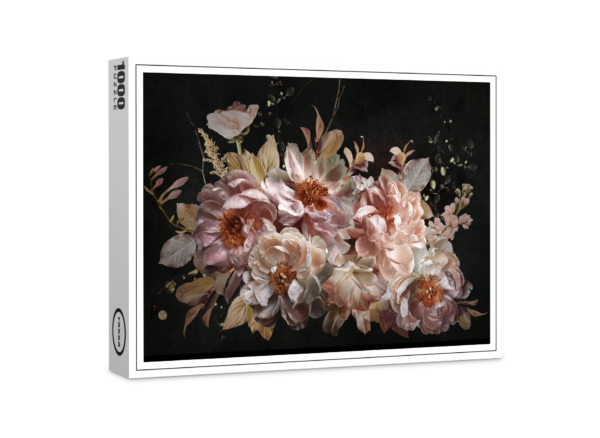 Puzzle premium raxxa : tendre romantisme dans l'obscurité : Composition florale gothique luxuriante