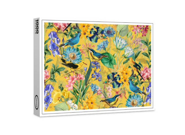 Puzzle Premium raxxa : Nostalgie exotique : oiseaux et fleurs tropicaux vintage