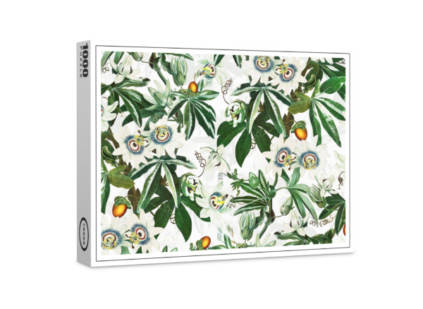 raxxa Premium Puzzle: Tropical time travel:  Vintage passion flowers in the jungle