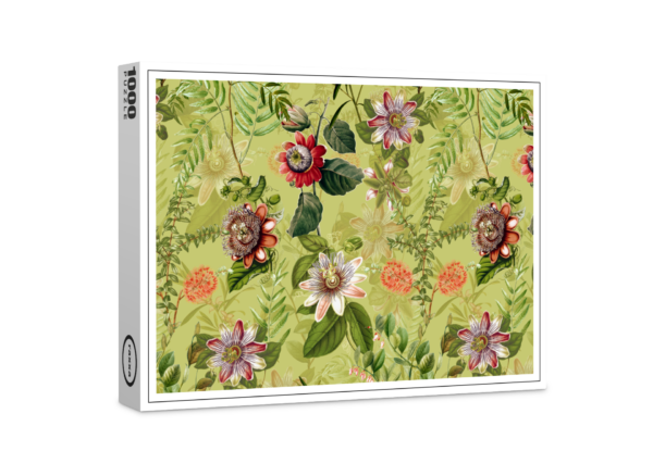 raxxa Premium-Puzzle: Vintage Passionsblumen Dschungel