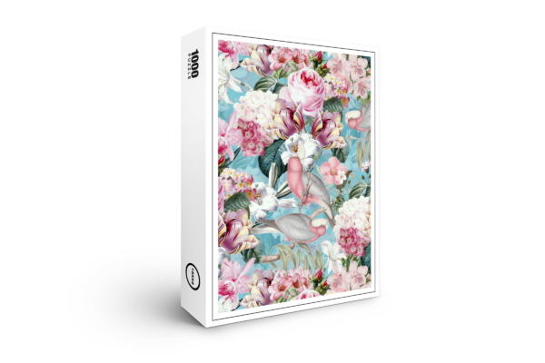 Puzzle raxxa Premium : oiseau baroque et jardin de fleurs