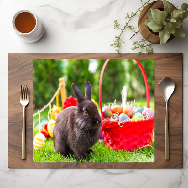 raxxa Premium-Tischset: Osterhase und Ostereier. - Imagen 2