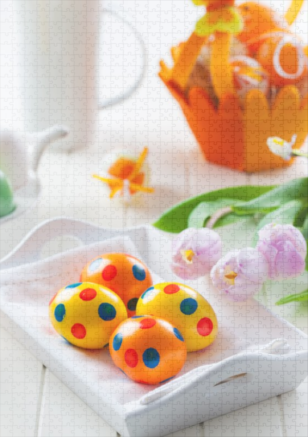 raxxa Premium-Puzzle: Osterdekoration mit frischen Tulpen – Bild 2