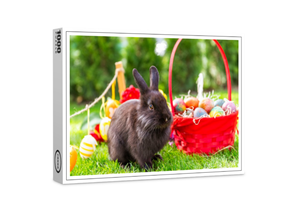 raxxa premium puzzle: Easter bunny and Easter eggs.