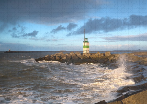 raxxa Premium-Puzzle: Leuchtturm in Ijmuiden, Holland - immagine 2