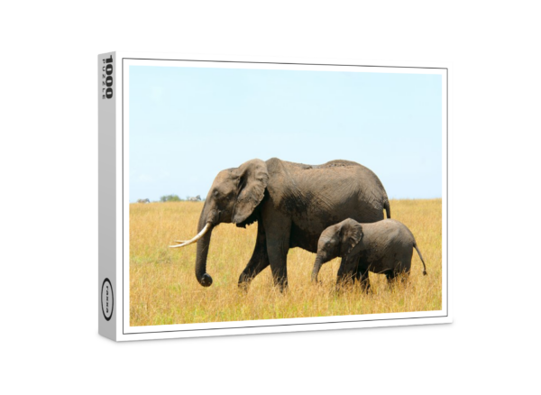 Puzzle raxxa Premium : mère et bébé éléphants d'Afrique