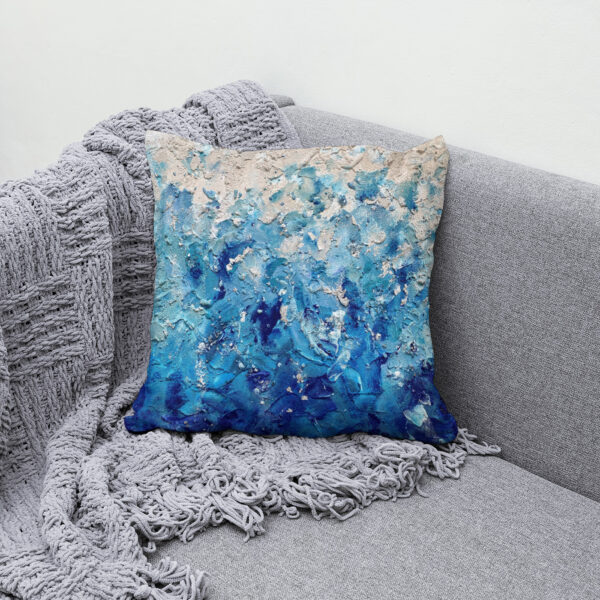 Cushion: Blue waves