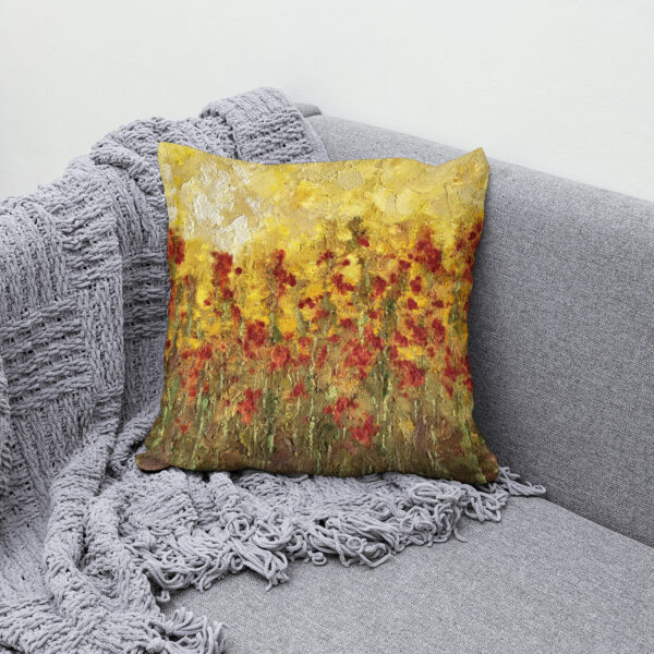 Cushion: Flowers in red