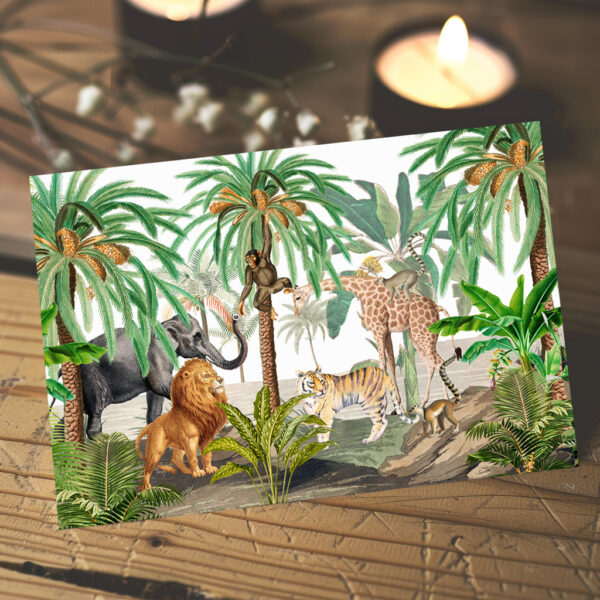 raxxa Carte postale : Vintage paysage de jungle sauvage