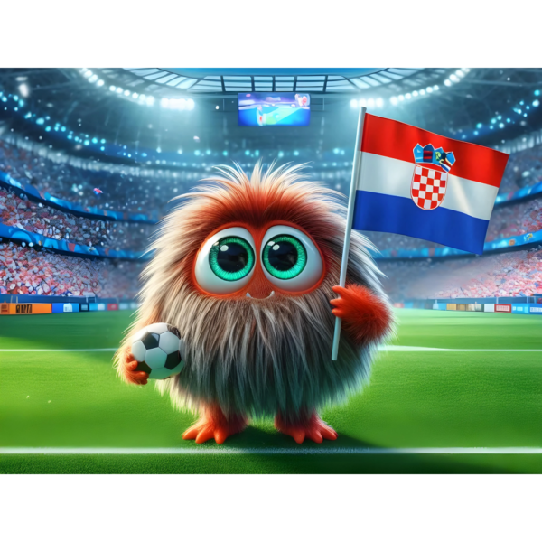 raxxa Premium-Tischset: Das Kroatische Whimsical Monster der Fußball-EM 2024 - Image 2