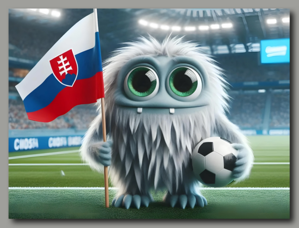 raxxa Premium-Tischset: Das Slowakische Whimsical Monster der Fußball-EM 2024