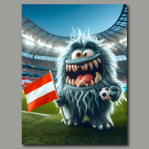 Poster: Das Österreichische Whimsical Monster der Fußball-EM 2024