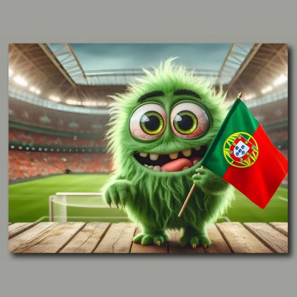 Poster: Das Portugisische Whimsical Monster der Fußball-EM 2024