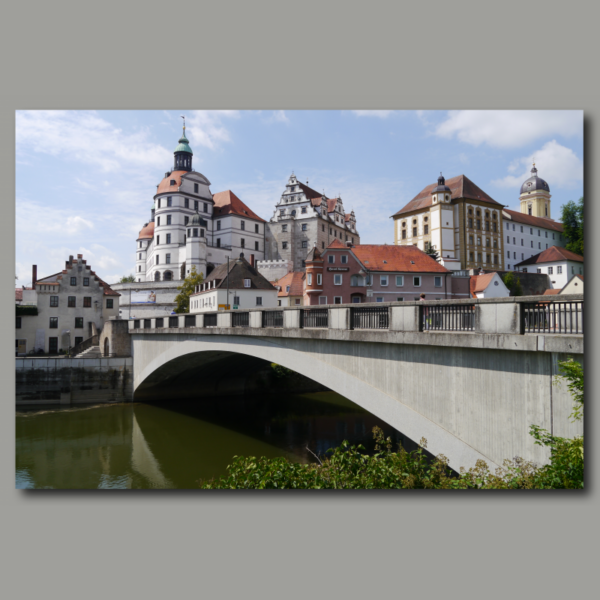 Cartel: Castillo de Neuburg en el Danubio