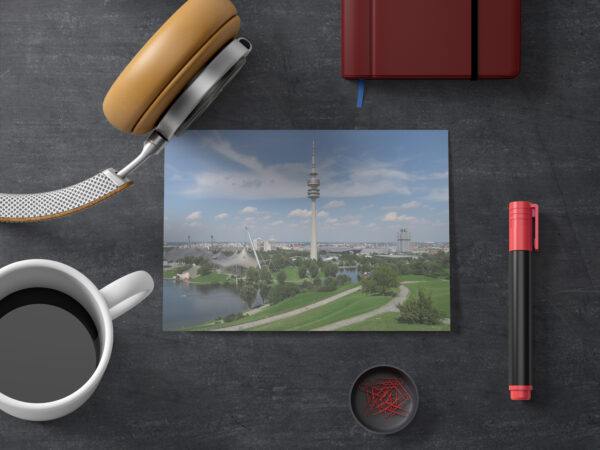 raxxa postcard: Olympiapark television tower in Munich