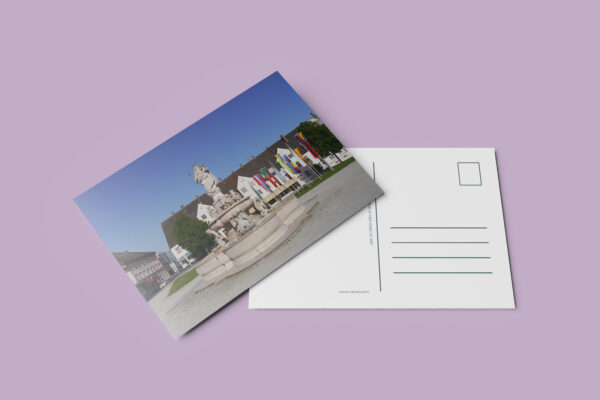 raxxa Postkarte: Kapellplatz am Marienbrunnen in Altötting