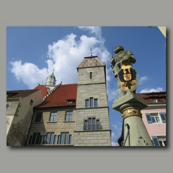 Poster: Rathaus Kaiserbrunnen Überlingen