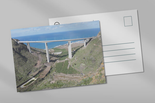 raxxa Postkarte: Gran Canaria, Autobahnbrücke bei Moya