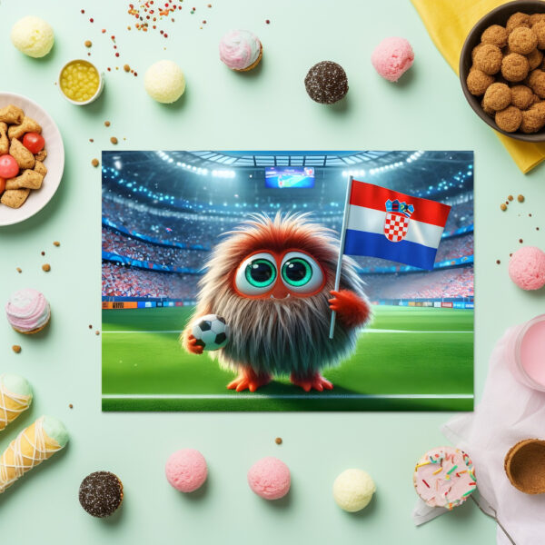 raxxa Premium-Tischset: Das Kroatische Whimsical Monster der Fußball-EM 2024 - Image 5