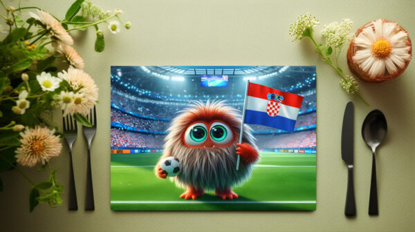 raxxa Premium-Tischset: Das Kroatische Whimsical Monster der Fußball-EM 2024 - Image 6