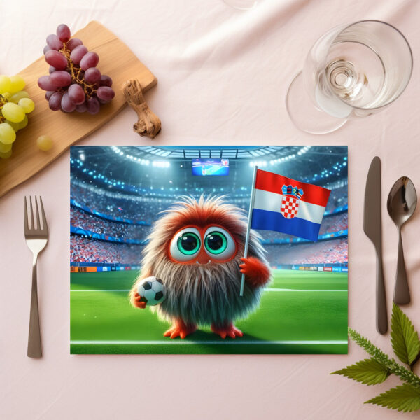 raxxa Premium-Tischset: Das Kroatische Whimsical Monster der Fußball-EM 2024 - Image 4