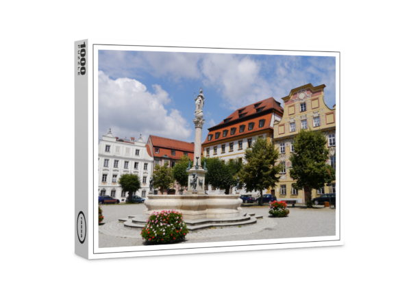 raxxa Premium Puzzle: Karlsplatz at the Marienbrunnen in Neuburg an der Donau